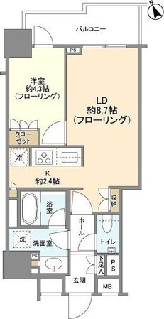 クオリア千代田御茶ノ水の物件間取画像